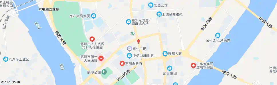 惠州佳兆业中心(意生广场)_公交站地图_惠州公交_妙搜公交查询2025