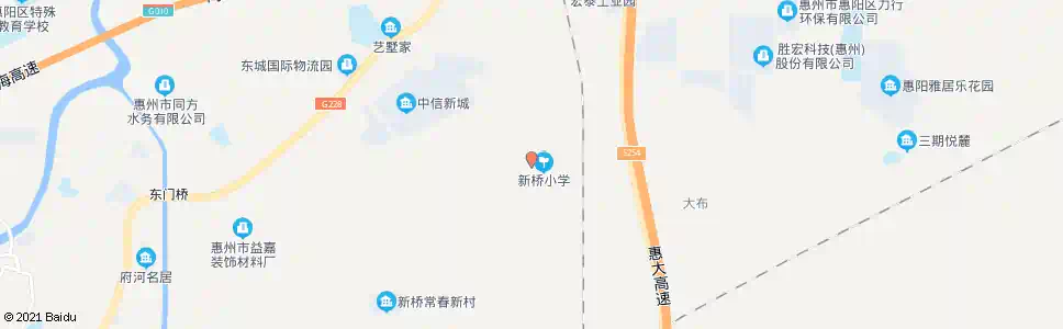 惠州新桥村_公交站地图_惠州公交_妙搜公交查询2025