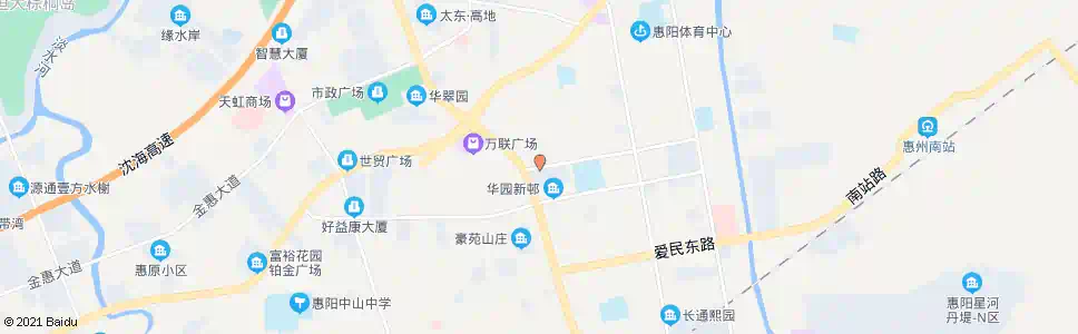 惠州星旗宾馆_公交站地图_惠州公交_妙搜公交查询2025
