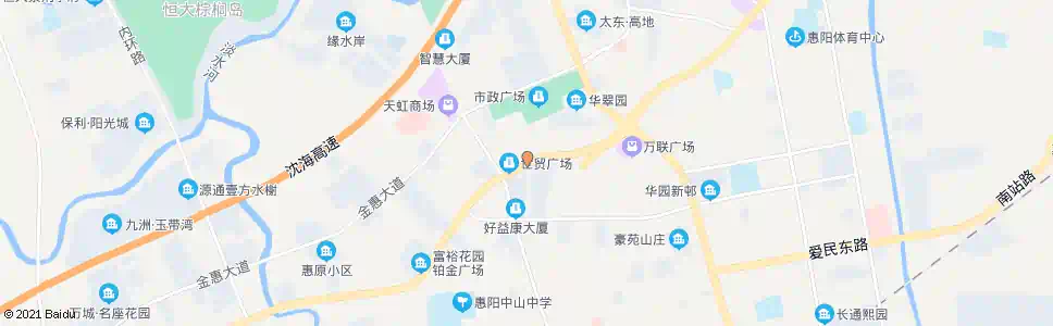 惠州世纪华园_公交站地图_惠州公交_妙搜公交查询2025