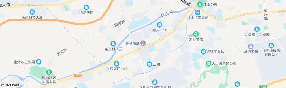 惠州坪山天虹商场_公交站地图_惠州公交_妙搜公交查询2025