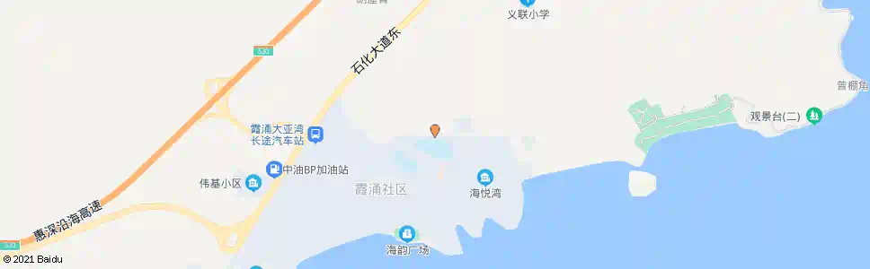 惠州霞涌第一小学_公交站地图_惠州公交_妙搜公交查询2025