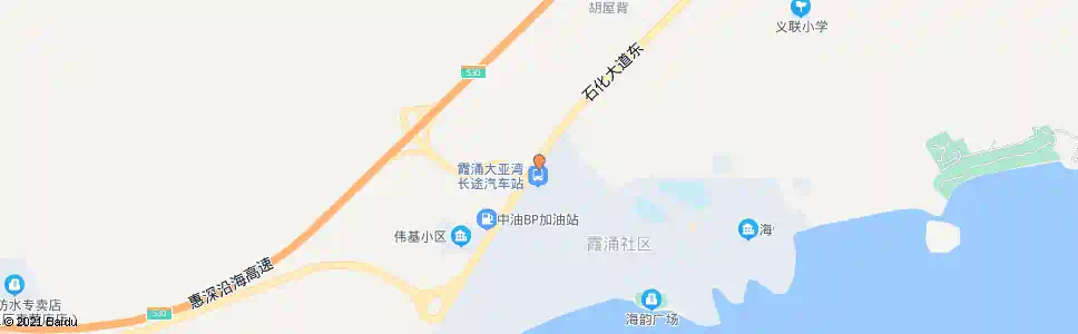 惠州霞涌汽车站_公交站地图_惠州公交_妙搜公交查询2025