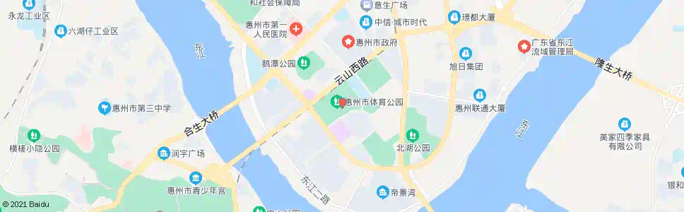 惠州体育中心_公交站地图_惠州公交_妙搜公交查询2025
