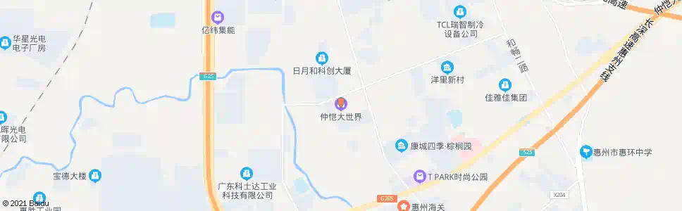 惠州美丽大世界_公交站地图_惠州公交_妙搜公交查询2025