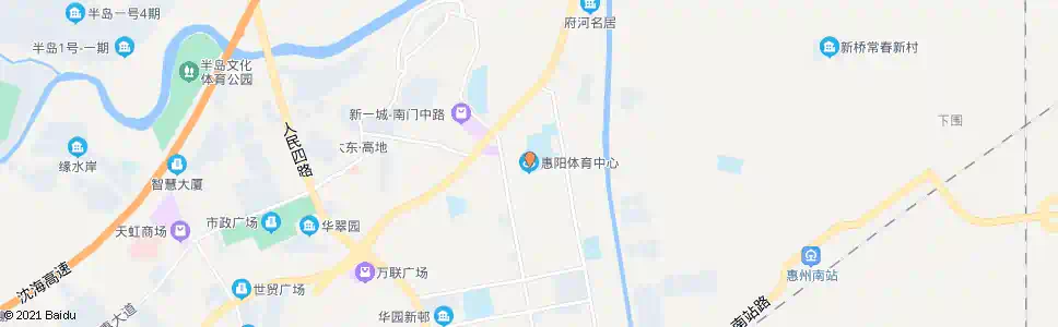 惠州惠阳体育中心_公交站地图_惠州公交_妙搜公交查询2025