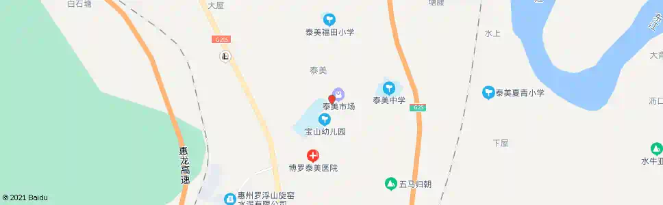 惠州泰美中心市场_公交站地图_惠州公交_妙搜公交查询2025