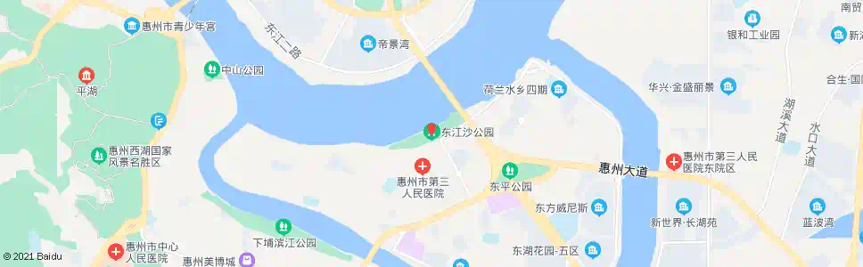 惠州东江沙公园_公交站地图_惠州公交_妙搜公交查询2025