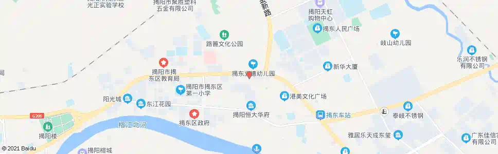 揭阳电视塔_公交站地图_揭阳公交_妙搜公交查询2025