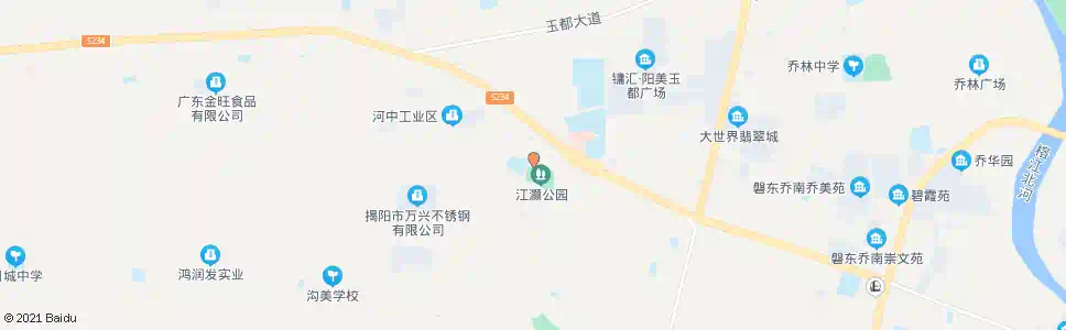 揭阳河中村_公交站地图_揭阳公交_妙搜公交查询2025
