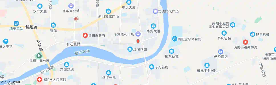 揭阳江滨花园_公交站地图_揭阳公交_妙搜公交查询2025
