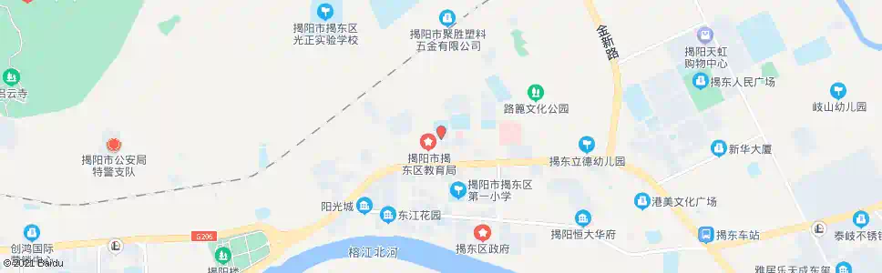 揭阳中泰花园东_公交站地图_揭阳公交_妙搜公交查询2025