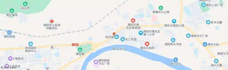 揭阳金叶酒店_公交站地图_揭阳公交_妙搜公交查询2025