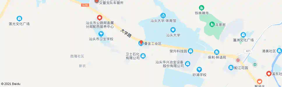 揭阳叠金工业区_公交站地图_揭阳公交_妙搜公交查询2025