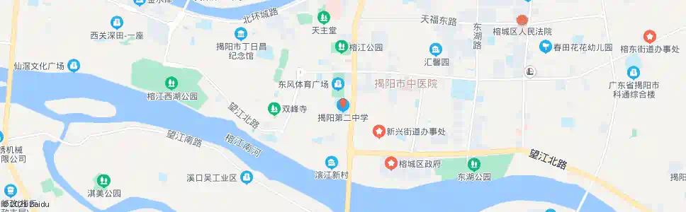 揭阳市第二中学_公交站地图_揭阳公交_妙搜公交查询2025