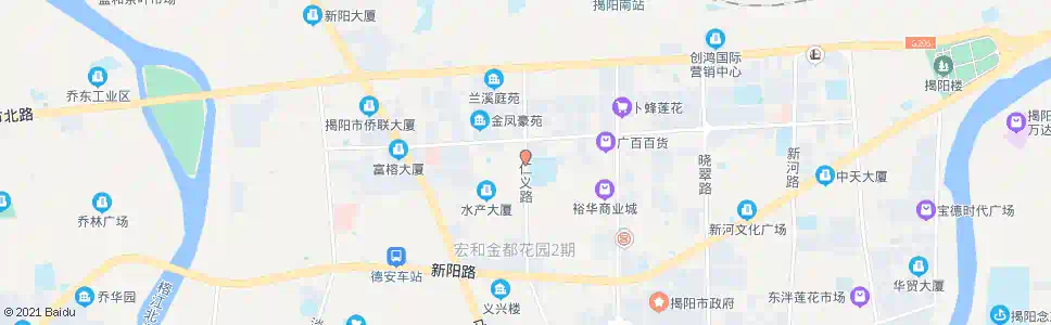揭阳实验中学西_公交站地图_揭阳公交_妙搜公交查询2025