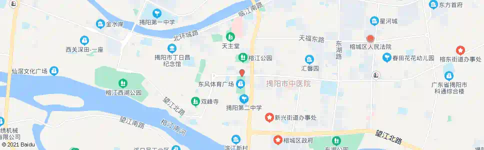 揭阳东风广场_公交站地图_揭阳公交_妙搜公交查询2025