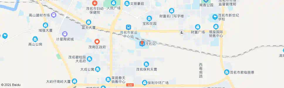 茂名高凉路北_公交站地图_茂名公交_妙搜公交查询2025