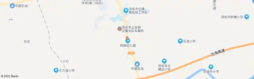 茂名铜鼓岭分站(交警支队)_公交站地图_茂名公交_妙搜公交查询2025