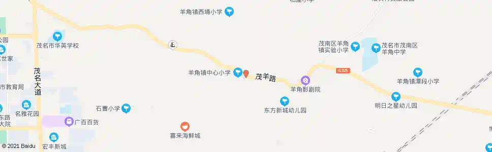 茂名羊角中心小学_公交站地图_茂名公交_妙搜公交查询2025