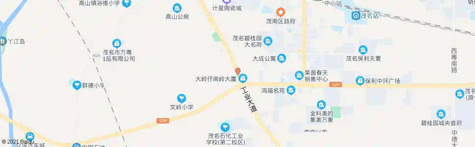 茂名大岭仔居委(北)_公交站地图_茂名公交_妙搜公交查询2025