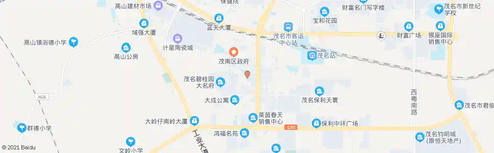 茂名开发区市场_公交站地图_茂名公交_妙搜公交查询2025