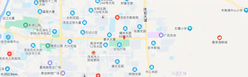 茂名文化广场北_公交站地图_茂名公交_妙搜公交查询2025