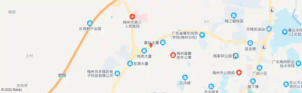 梅州城北教师楼_公交站地图_梅州公交_妙搜公交查询2025