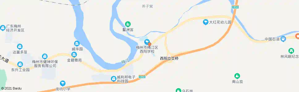 梅州西阳中学_公交站地图_梅州公交_妙搜公交查询2025