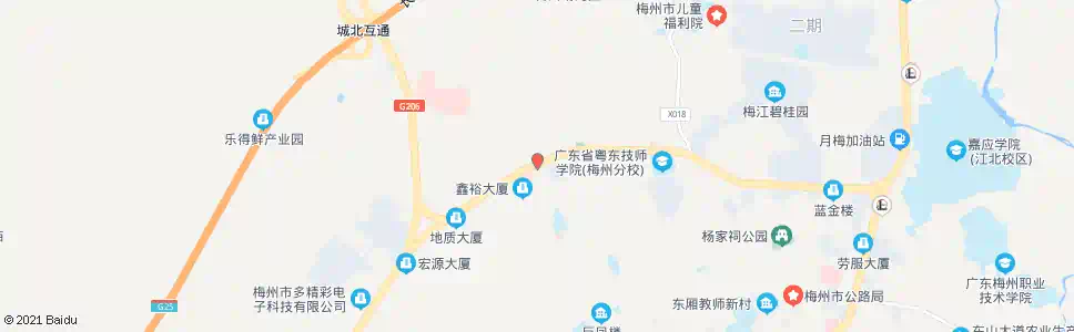 梅州五里亭_公交站地图_梅州公交_妙搜公交查询2025