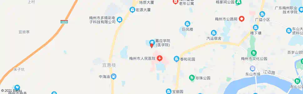 梅州嘉应医学院_公交站地图_梅州公交_妙搜公交查询2025