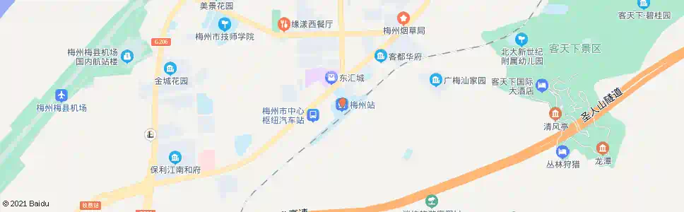 梅州火车站批发市场_公交站地图_梅州公交_妙搜公交查询2025
