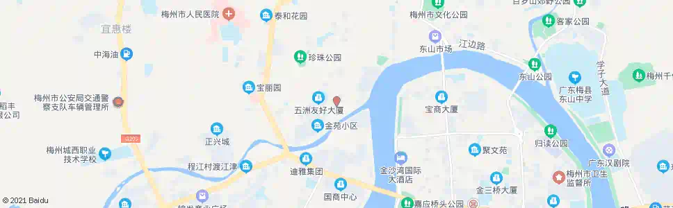梅州金利来大街_公交站地图_梅州公交_妙搜公交查询2025