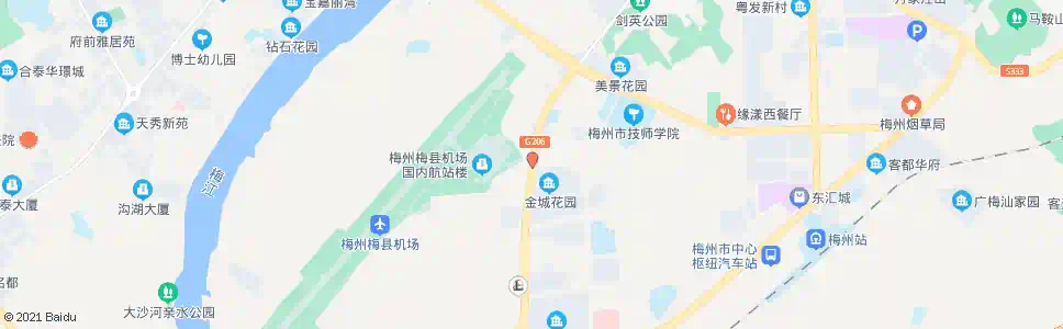 梅州金城花园_公交站地图_梅州公交_妙搜公交查询2025