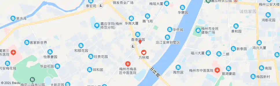 梅州万秋楼_公交站地图_梅州公交_妙搜公交查询2025