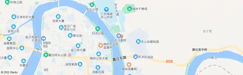 梅州艺校_公交站地图_梅州公交_妙搜公交查询2025