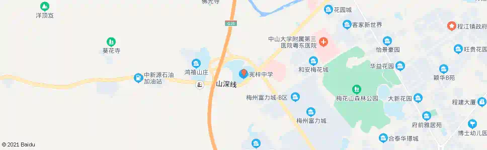 梅州宪梓中学_公交站地图_梅州公交_妙搜公交查询2025