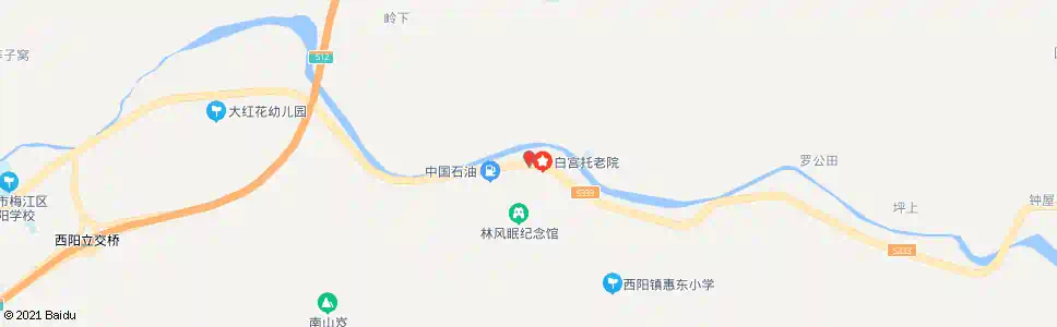 梅州西阳白宫_公交站地图_梅州公交_妙搜公交查询2025