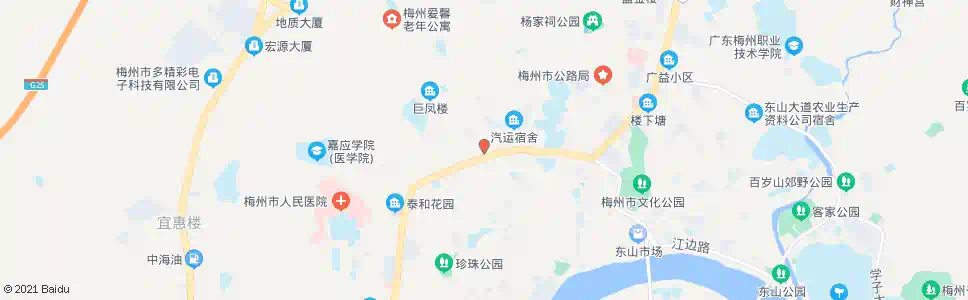 梅州五洲城_公交站地图_梅州公交_妙搜公交查询2025