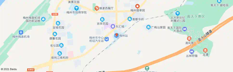 梅州火车站_公交站地图_梅州公交_妙搜公交查询2025