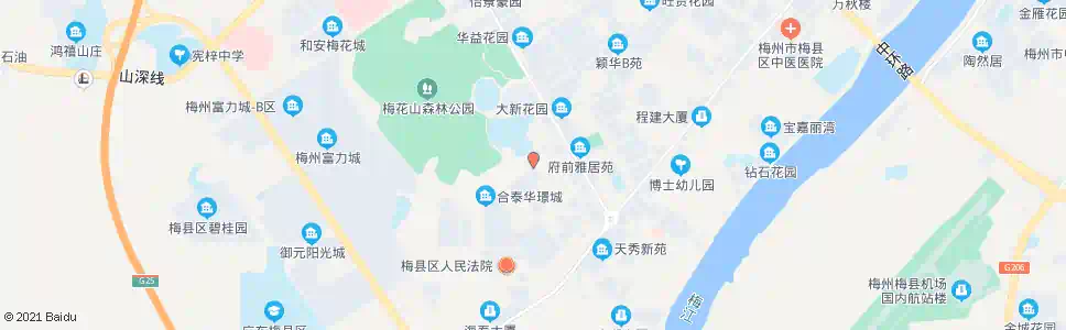 梅州新城中学校门_公交站地图_梅州公交_妙搜公交查询2025