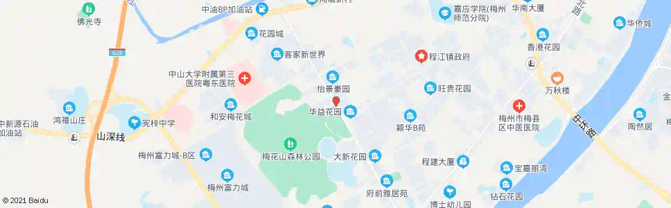 梅州梅县人民广场_公交站地图_梅州公交_妙搜公交查询2025