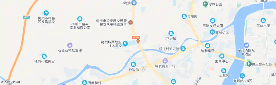 梅州城西职校_公交站地图_梅州公交_妙搜公交查询2025
