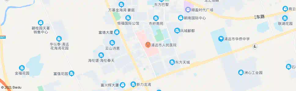 清远城区人民医院_公交站地图_清远公交_妙搜公交查询2025