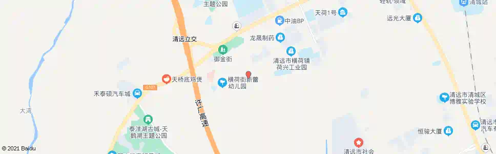 清远横荷第五小学_公交站地图_清远公交_妙搜公交查询2025