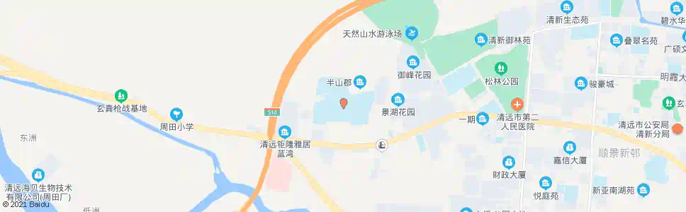 清远清新一中路口_公交站地图_清远公交_妙搜公交查询2025