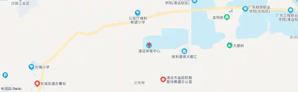 清远体育中心_公交站地图_清远公交_妙搜公交查询2025