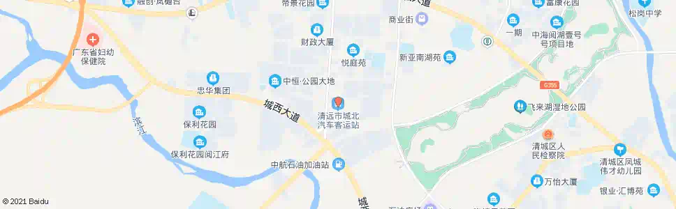 清远城北客运站_公交站地图_清远公交_妙搜公交查询2025