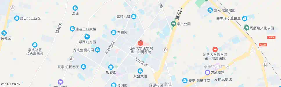 汕头汕大医二附院_公交站地图_汕头公交_妙搜公交查询2025