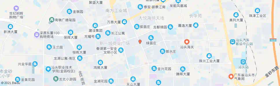 汕头绿茵庄西_公交站地图_汕头公交_妙搜公交查询2025